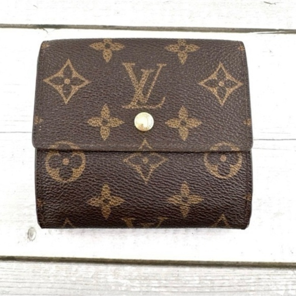 AUTHENTIC Louis Vuitton Elise compact wallet. Monogram canvas.